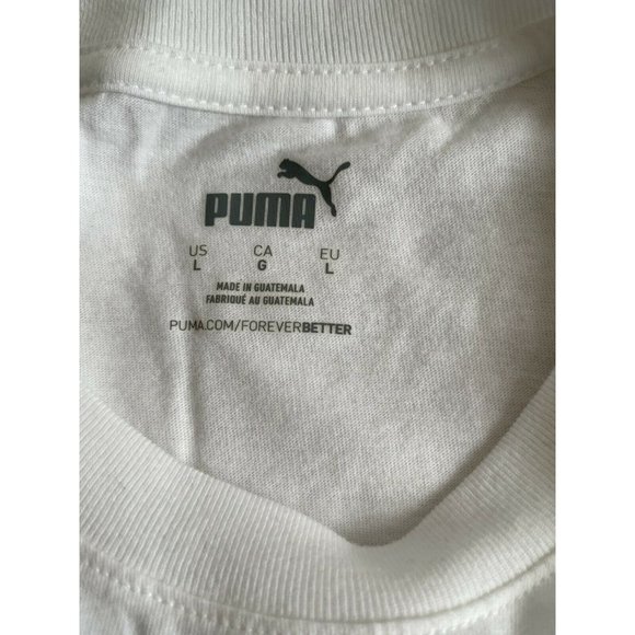 Men’s T-Shirt PUMA OFF SET TEE White #TD31748 Short Sleeve,Crew Neck Size L - Picture 9 of 11